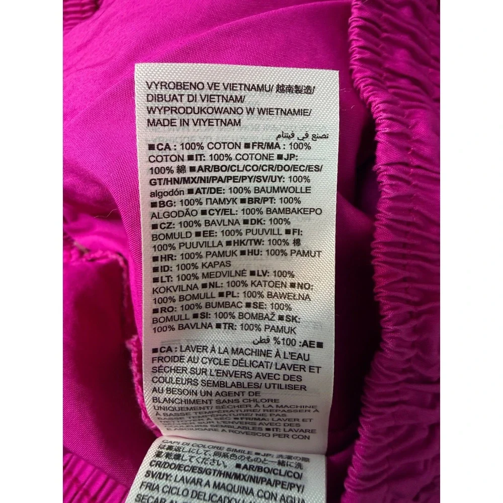 Gap Pants Girls L (10) Pink Baggy Joggers Bright Fuchsia Cotton Elastic Waist